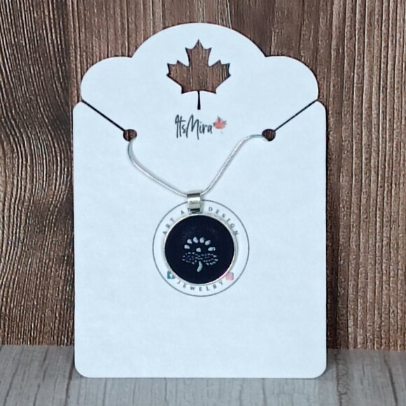 "Pupava" UNESCO Heritage "Modrotlač" Blueprint Necklace - Artisan Crafted - Picture 4 of 6